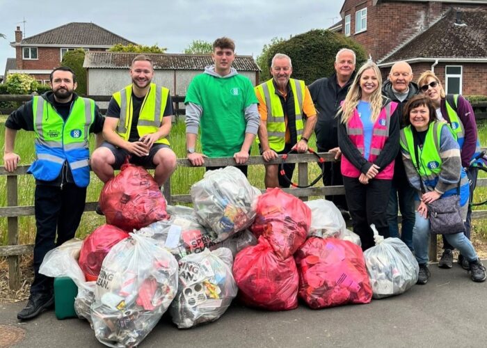 Scawby Food Store colleagues litter picking