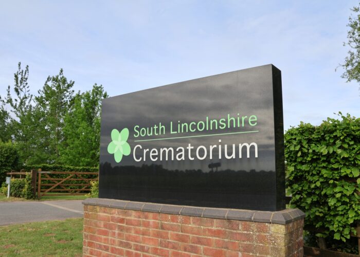 Crematorium sign