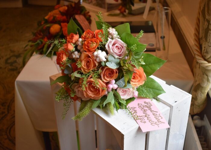 Orange pink hand tied BQ copy