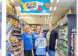 Olivia with colleagues Daphne and Gemma and mum Kelly
