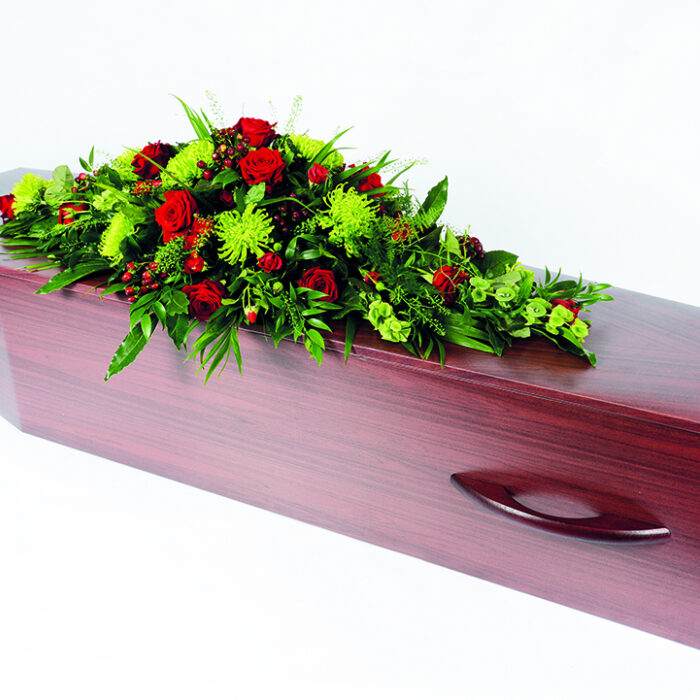 Rose and Shamrock Coffin Spray