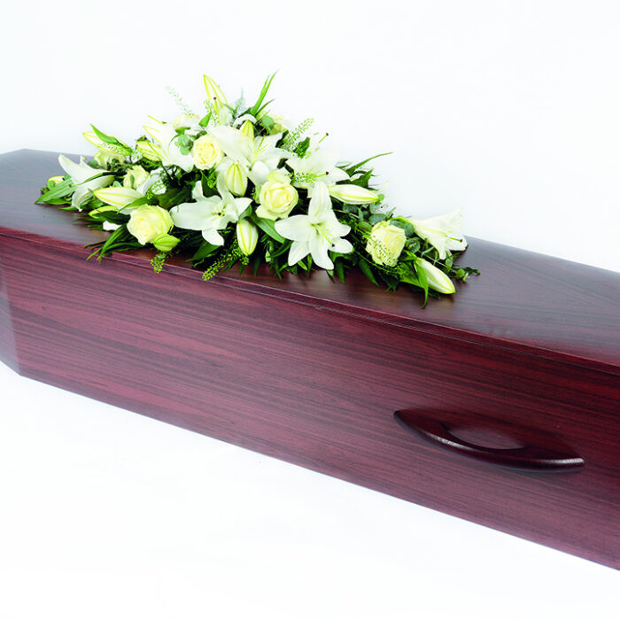 Rose and Lily Coffin Spray