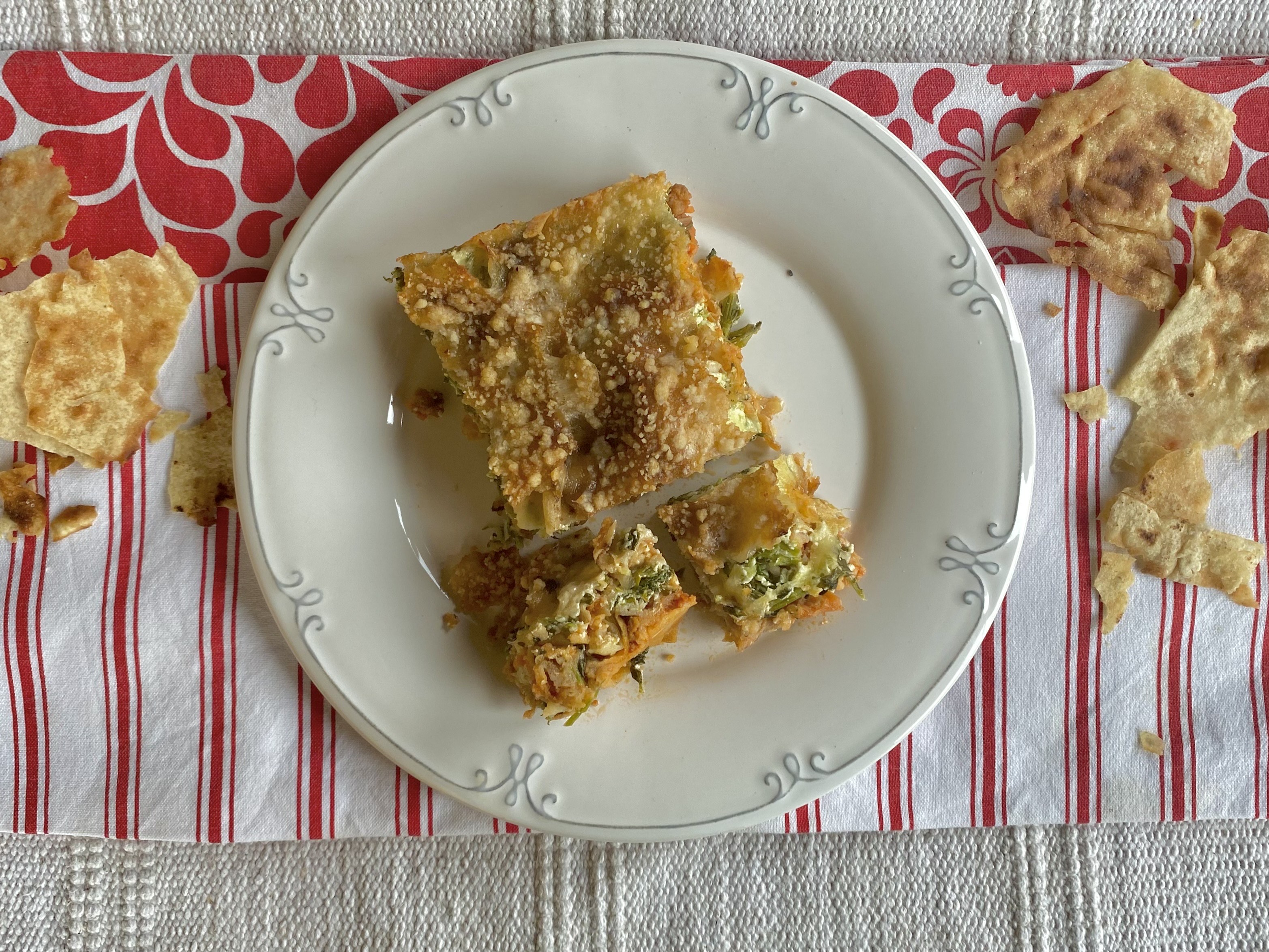 Lasagne di pane carasau con ragù di salsiccia e ricotta