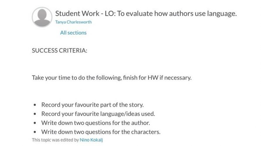 Students Had To Read A Story Shared Online And Respond To A Set Of Questions