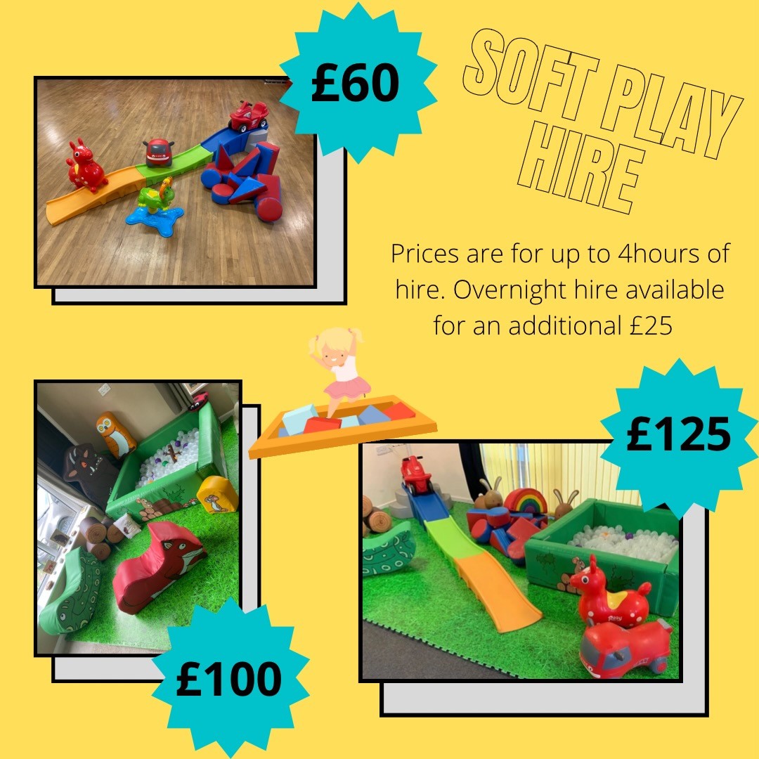 softplay hire from &pound;60 lots of softplay equptment that can be hired including ball pit and mini roller coaster track