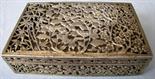 Silver casket, Asia. Marked. Interior gilded.  217 gramms. 12, 5 cm x 7,8 cm.    Reserve price: 100