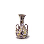 Toso, Fratelli, Murano  Henkelvase 'Murrine', um 1910  Balusterform mit zwei Henkeln. H. 17,5 cm.