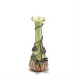 Glasfabrik Elisabeth, Pallme-König & Habel, Kosten bei Teplitz  Vase mit floraler Montierung, 1900-