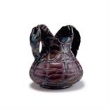Glasfabrik Elisabeth, Pallme-König & Habel, Kosten bei Teplitz  Henkelvase, 1900-1903  Bauchige Form