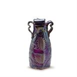 Glasfabrik Elisabeth, Pallme-König & Habel, Kosten bei Teplitz  Henkelvase, 1900-1905  Ovaler,