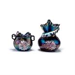 Glasfabrik Elisabeth, Pallme-König & Habel, Kosten bei Teplitz   Henkelvase, 1900-1905   Bauchiger