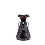 Glasfabrik Elisabeth, Pallme-König & Habel, Kosten bei Teplitz  Henkelvase, 1900-1905  Mit drei
