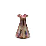 Glasfabrik Elisabeth, Pallme-König & Habel, Kosten bei Teplitz  Vase, 1900-1905  Konische Form mit