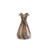 Glasfabrik Elisabeth, Pallme-König & Habel, Kosten bei Teplitz  Vase, 1900-1905  Mit vierlappiger