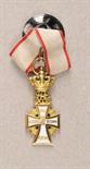 Denmark  Danebrog order, 7th model (Christian X. 1912-1947), knights cross 1st class miniature.