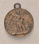 Hamburg  Medal for rescue at the twon fire 1842, for foreign fire brigades.  Bronze.  Condition: II