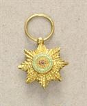 Albania  Skanderbeg orden, 2nd model (1940-1944), grand cross breast star miniature.  Silver gildet,