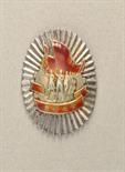 China  Leaders Badge of the Meeting of the Labourforce in Peking 1956.  Silver, partially gilded and