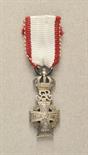 Denmark  Danebrog-Mens Cross, 6. model (Frederik VIII. - 1906-1912), miniature.  Silver, open