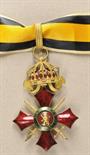 Bulgaria  Military-Merit Order, commander cross.  Gilded, partially enamelled, multiple parts, on