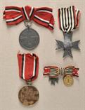 Prussia  Estade of a Red-Cross-Sister.  1.) War Aid Cross; 2./3.) Red-Cross-Medal; each on ribbon;