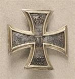 Prussia  Iron Cross, 1914, 1. class.  Iron core, blackened, well worn, silver frame, reverse
