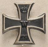 Prussia  Iron Cross, 1914, 1. class.  Blackened iron core, silver frame, hallmarked Meybauer and