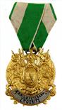 Abzeichen Sächsischer Militärverein Zwönitz  goldfarbenes hohlgeprägtes Abzeichen Sächsischer