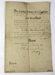Urkunde Silbernen Lebensrettungsmedaille Dresden 1892  handschriftliche hochformatige