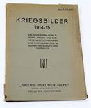 Kriegsbilder 1914-15  Mappe A mit 16 Bildern auf braunem Papier mit Goldschrift *Kriegsbilder 1914-