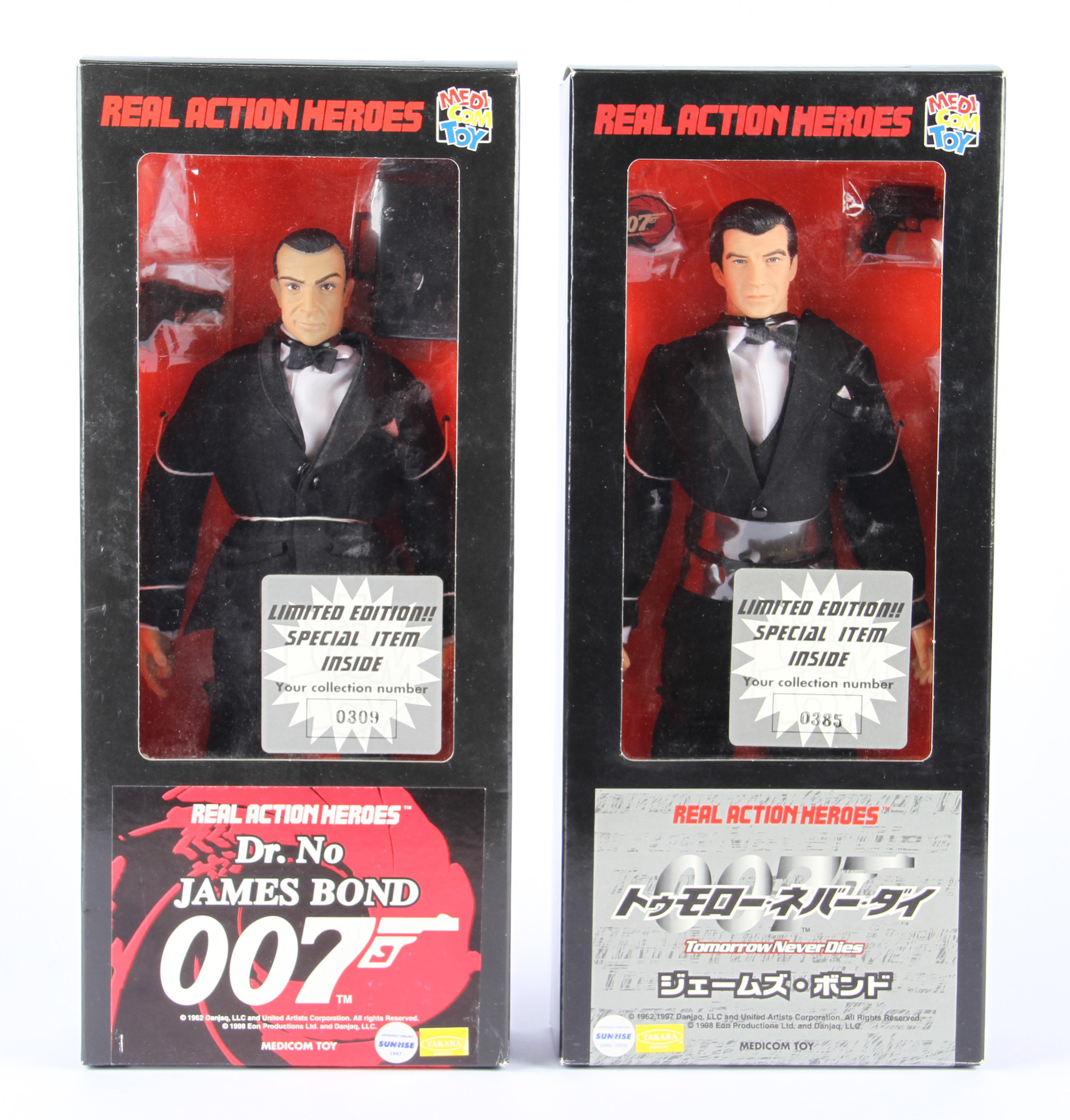 Two Toy James Bond action figures; James Bond from the film Dr