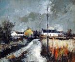 FRANCOIS FRANC (1926 - 1989) Framed, signed, dated `68, French oil on canvas showing a country