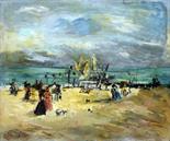Follower of EUGENE BOUDIN (1824 - 1898) Unframed, indistinctly signed, dated `67, oil on canvas,