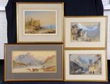CORNELIUS PEARSON (1809 - 1891) Framed, signed, dated 1868, watercolour on paper, showing Conway