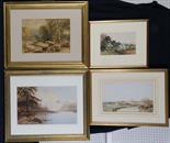 FREDERICK JAMES KERR Two framed, signed with monogram, watercolours on paper, one dated 1911,