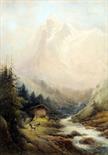 FREDERICK WILLIAM BOOTY (1840 - 1924) Framed, signed, dated 1915, watercolour on paper, showing a
