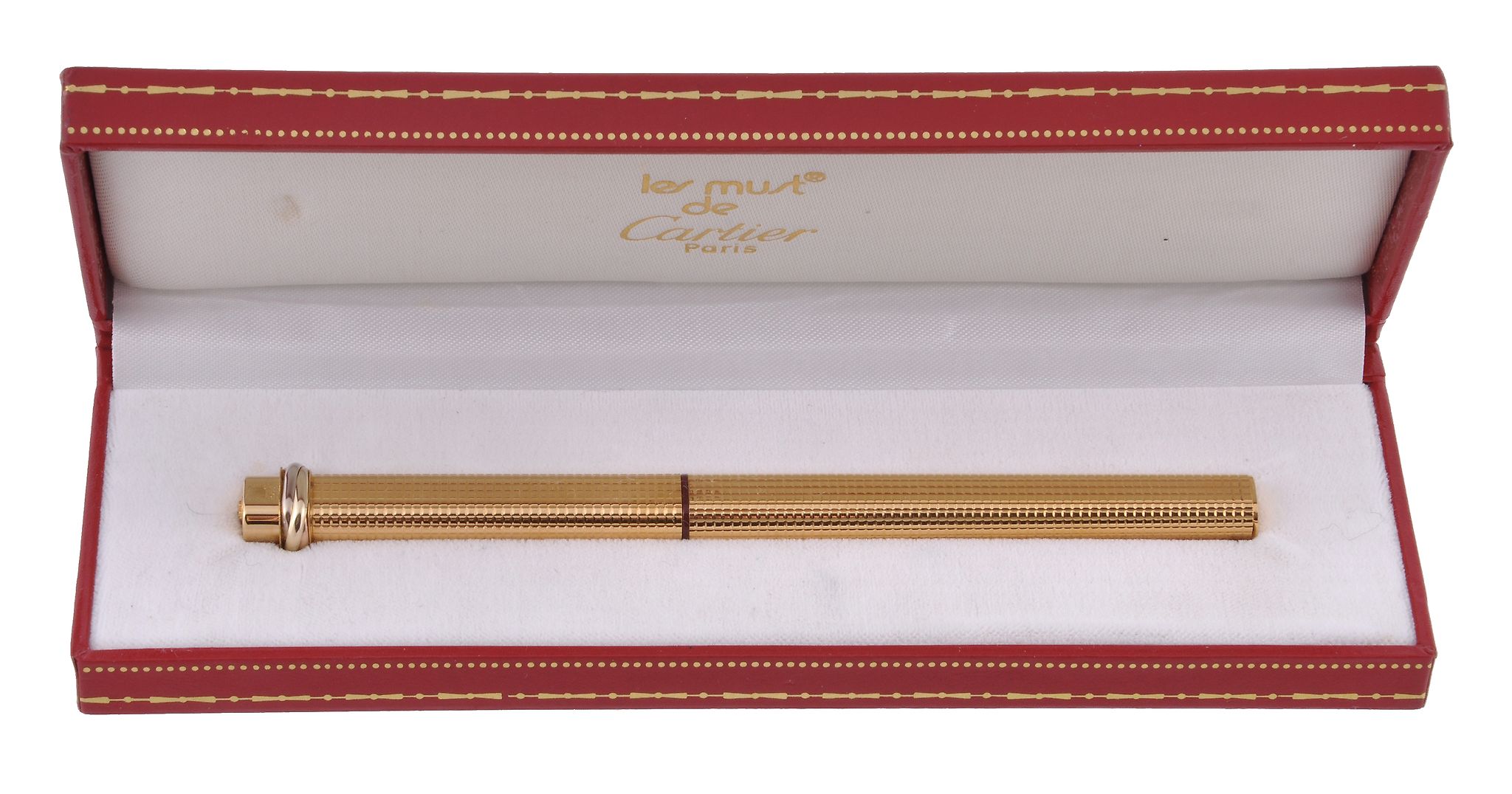 Cartier Must De Cartier Vendome A Gold Plated Fountain Pen Cartier
