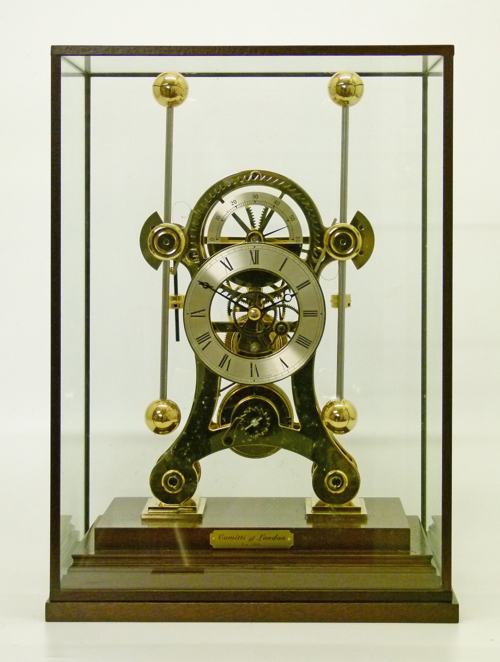 Reproduction brass Harrison’s marine clock with escapement