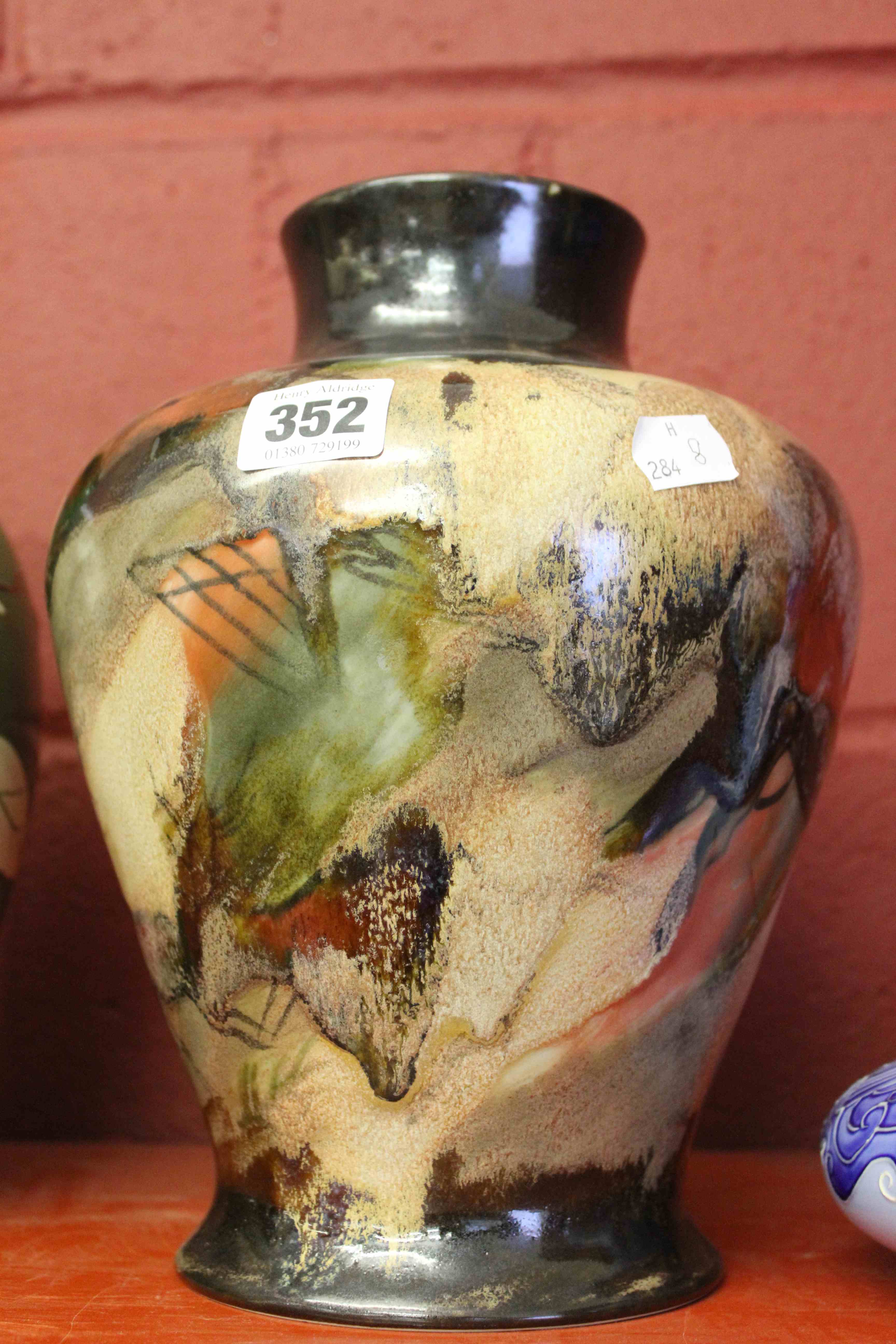 20th cent. Ceramics "Cobridge Stoneware" baluster vase design of