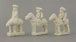 Three rare Dehua blanc de chine miniature Incense-Stick Holders,  late 17th century, each as a