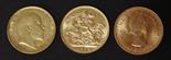 Edward VII - Elizabeth II, gold sovereigns 1902, Sydney Mint, 1904 Melbourne Mint and 1965 (3)