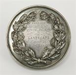 A commemorative medallion, from the Crystal Palace Co to Louis William Desanges, who painted