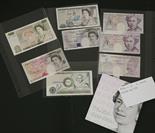 Bank of England œ50 and œ20 banknotes, comprising two œ20 E series limited editions uncut pair, two