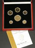 Edward VIII, modern `New Strike` pattern set 1936, six sterling silver gilt coins, crown -