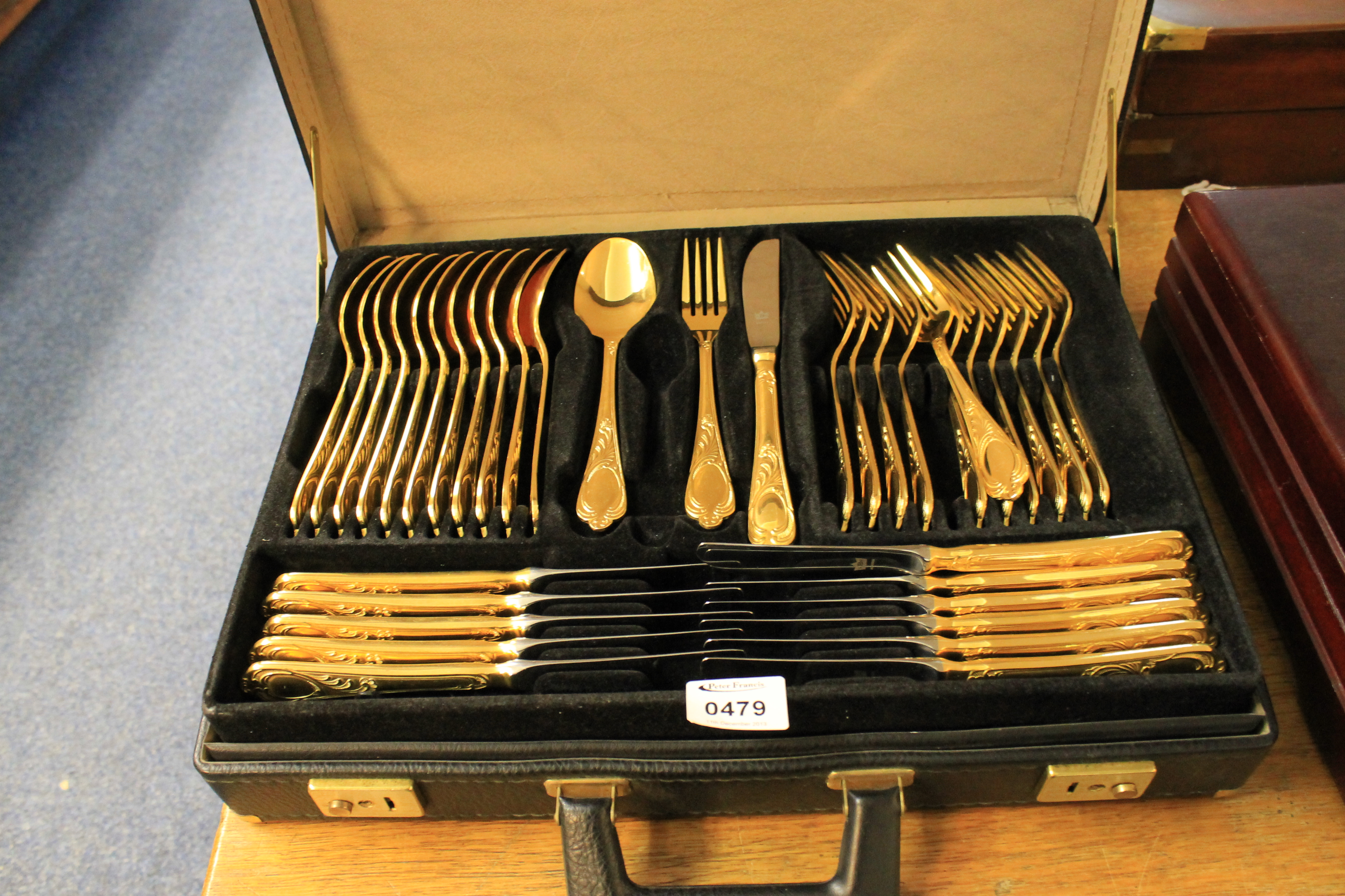 Westminster luxury collection gold plated cutlery set in original