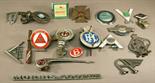 A COLLECTION OF VARIOUS CAR BADGES including four RAC badges^ a Morris Cooper name badge^ a Riley