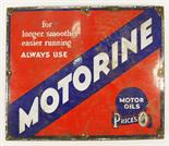 A PRICES MOTORINE ENAMEL SIGN of rectangular single sided form^ `for longer smoother easier