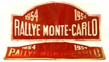A PAIR OF 1954 RALLYE MONTE-CARLO COMPETITOR PLATES^ aluminium^ from car number 162 (J.McLaughlin/