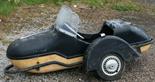 A WATSONIAN MOTORCYCLE SIDECAR body^ chassis and fixings.  viewing advised.