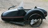 . A WATSONIAN MOTORCYCLE SIDECAR body^ chassis and fixings  Viewing advised.